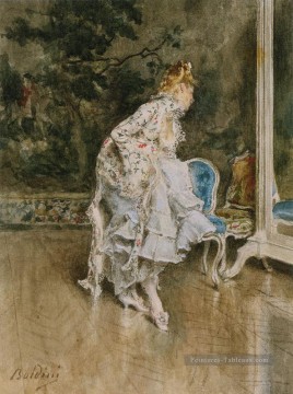  Giovanni Peintre - Le genre de beauté avant le miroir Giovanni Boldini